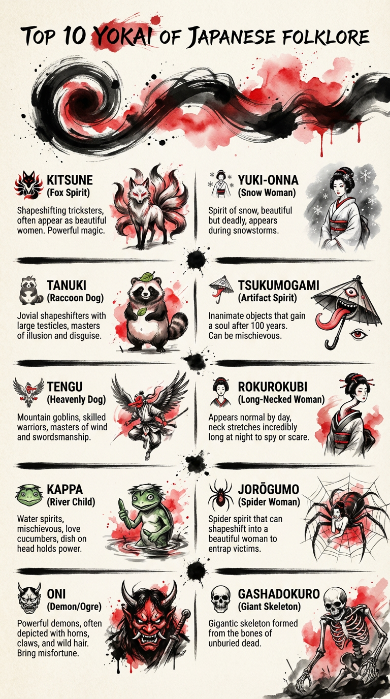 top 10 yokai