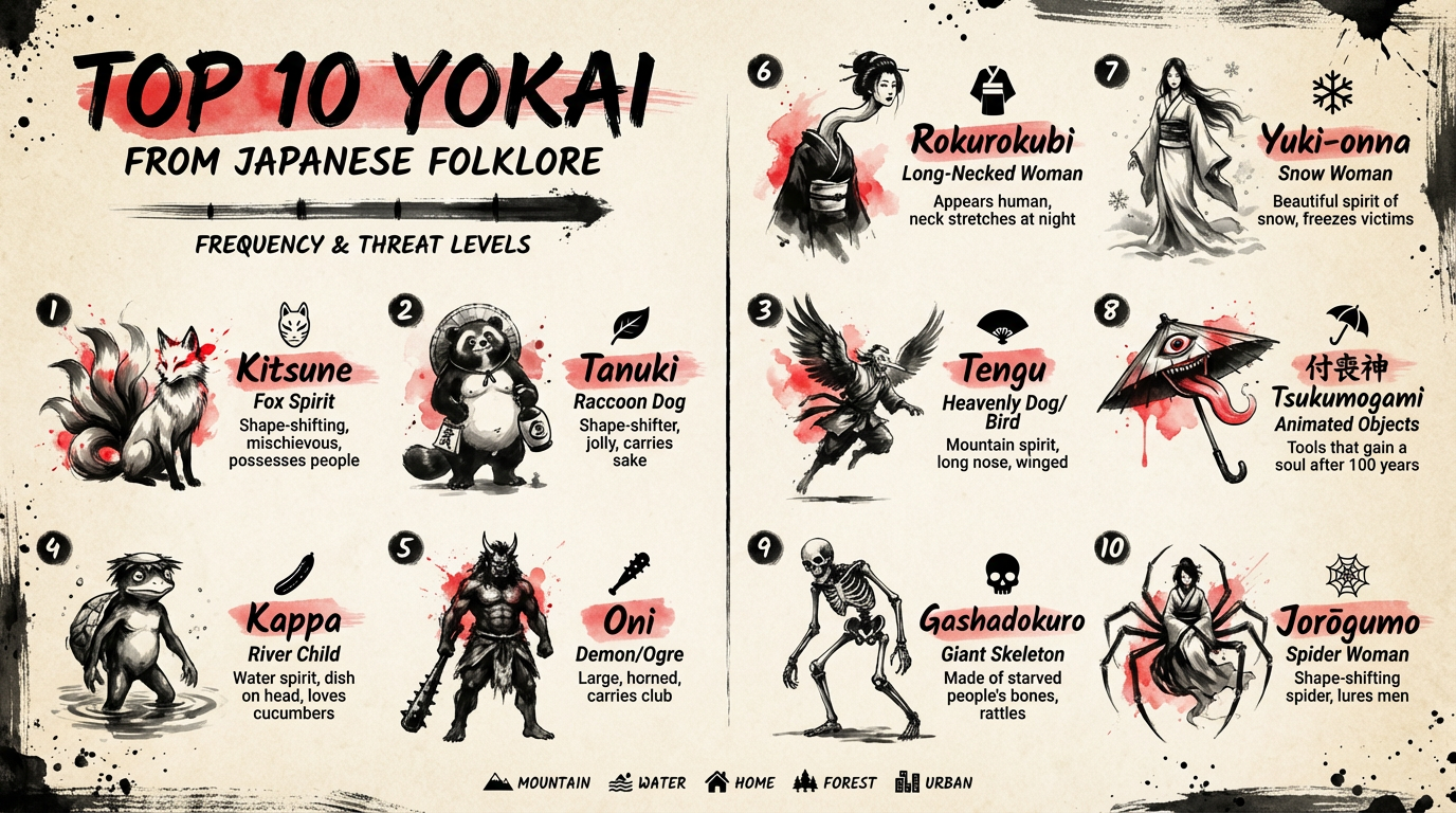 Yop 10 Yokai From Japanese Folklore